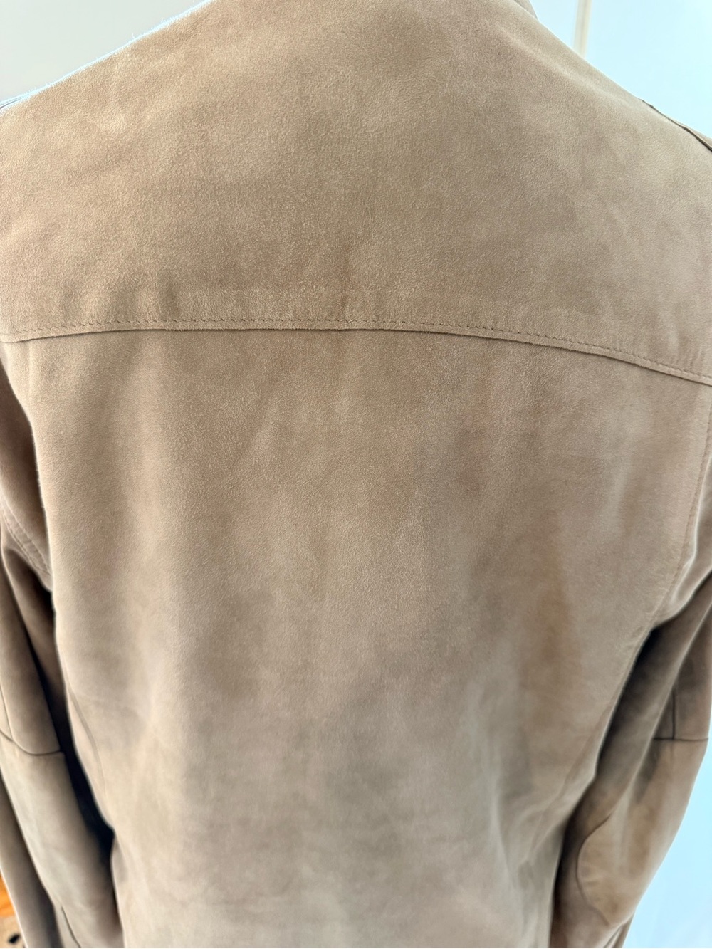 Burberry Taupe Suede Button-Front Jacket - Picture 8 of 16